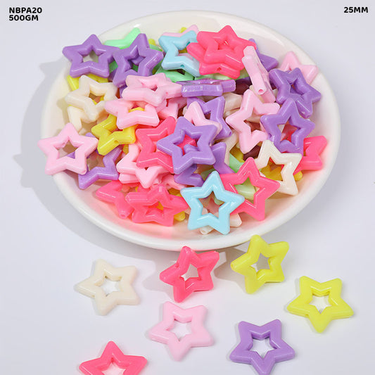 Gift To Love | Craft Beads Plastic | Pcs : 500Gm | Code : NBPA20