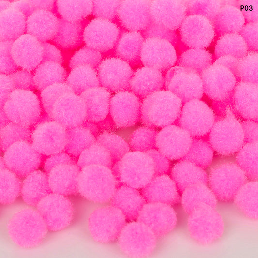 Gift To Love | Pompom Plain Medium | Color : Pink | Size : 2 Cm L | Pcs : 500 Pcs | Code : P03