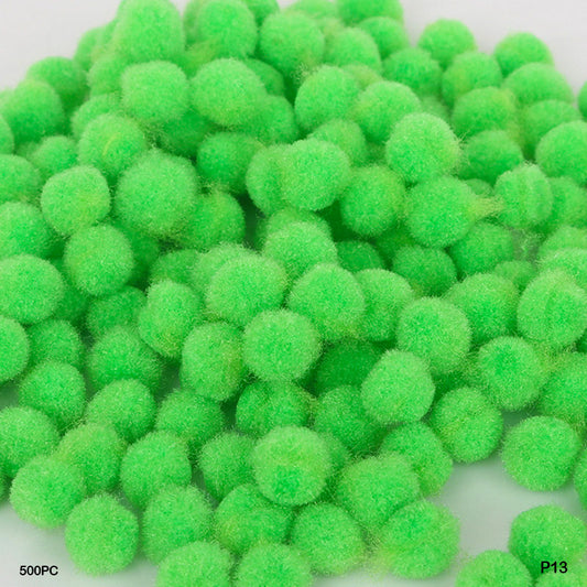 Gift To Love | Pompom Plain Medium | Color : Light Green | Size : 2Cm | Pcs : 500 Pcs | Code : P13