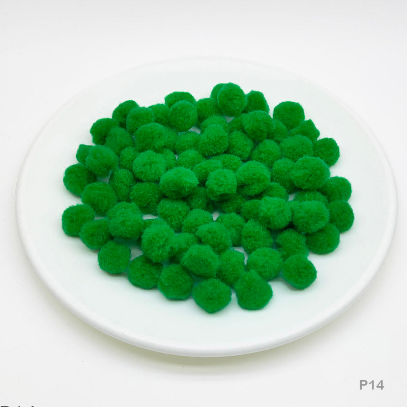 Gift To Love | Pompom Plain Medium | Color : Dark Green | Size : 2Cm | Pcs : 500 Pcs | Code : P14