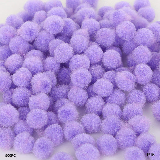 Gift To Love | Pompom Plain Medium | Color : Light Purple | Size : 2Cm | Pcs : 500 Pcs | Code : P15