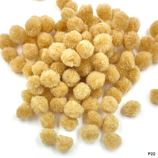 Gift To Love | Pompom Plain | Color : Beige | Size : 2 Cm | Pcs : 500 Pc | Code : P22