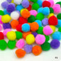 Gift To Love | Pompom Plain | Color : Multi Color | Size : 2 Cm | Pcs : 500 Pcs | Code : P2
