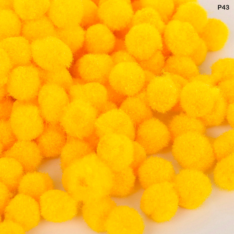 Gift To Love | Pompom Plain Medium | Color : Dark Yellow | Size : 2Cm | Pcs : 500 Pcs | Code : P43