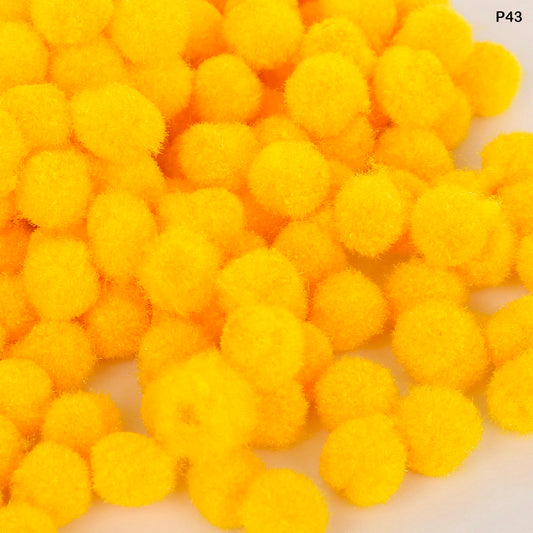 Gift To Love | Pompom Plain Medium | Color : Dark Yellow | Size : 2Cm | Pcs : 500 Pcs | Code : P43