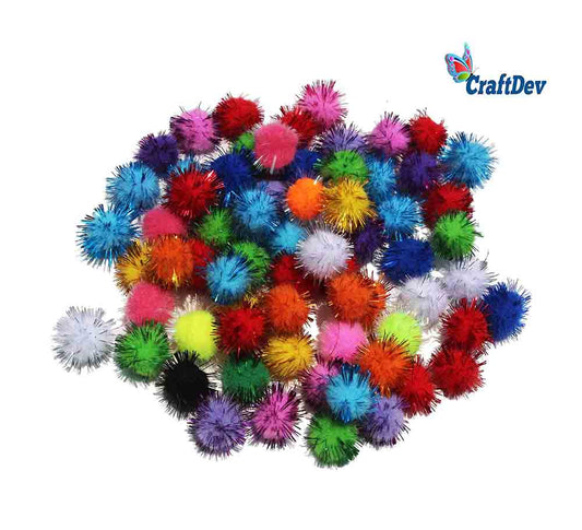 Gift To Love | Pompom Glitter | Size : 2Cm Medium | Pcs : 500 Pcs | Code : P5