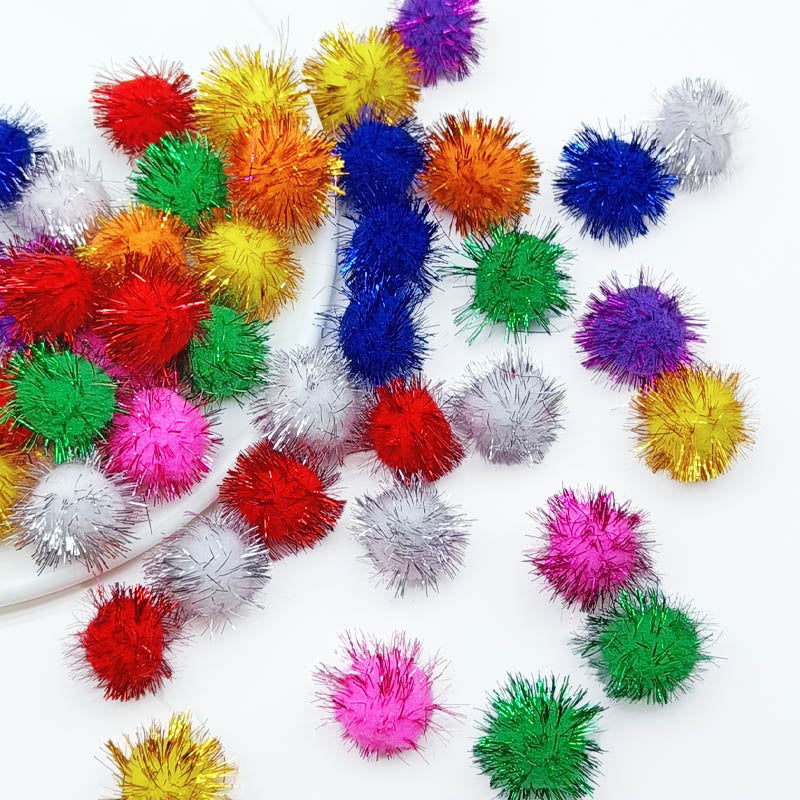 Gift To Love | Pompom Glitter | Size : 3Cm Big | Pcs : 500 Pcs | Code : P6