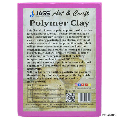 Gift To Love | Polymer Clay | Color : Barbie Pink | Size : 250 Gm | Code : PCLAY-BPK