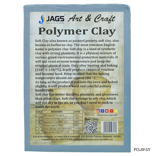 Gift To Love | Polymer Clay | Color : Gray | Size : 250 Gm | Code : PCLAY-GY