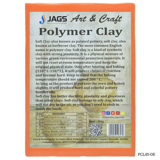Gift To Love | Polymer Clay | Color : Orange | Size : 250 Gm | Code : PCLAY-OE