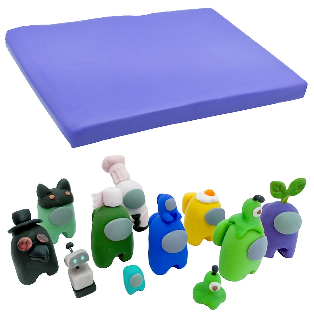 उपहार हेतु प्यार | पॉलीमर क्ले | रंग : बैंगनी | आकार : 250 ग्राम | कोड : PCLAY-PE