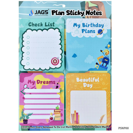 Gift To Love | Plan Sticky Notes Pad | Size : 4 X 5 | Code : PSNP00