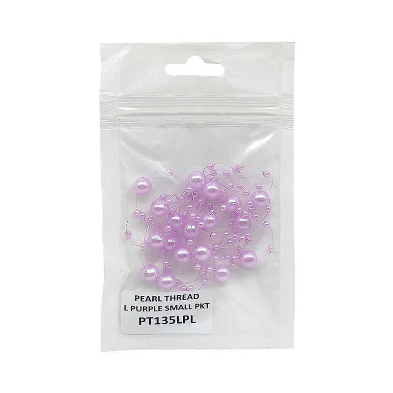 Gift To Love | Pearl Thread Small | Color : Light Purple | Size : 1.35 Mtr | Code : PT135LPL