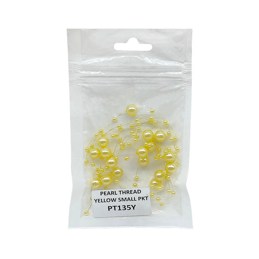 Gift To Love | Pearl Thread Small | Color : Yellow | Size : 1.35 Mtr | Code : PT135Y
