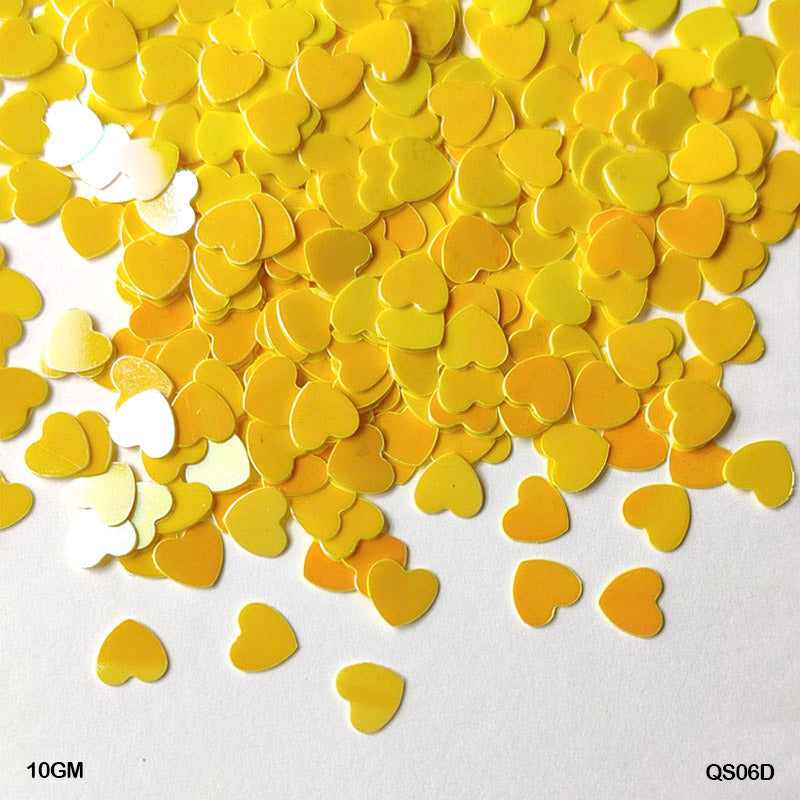 Gift To Love | Heart Sequins | Size : 5 Mm | Pcs : 10 Gm | Code : QS06D