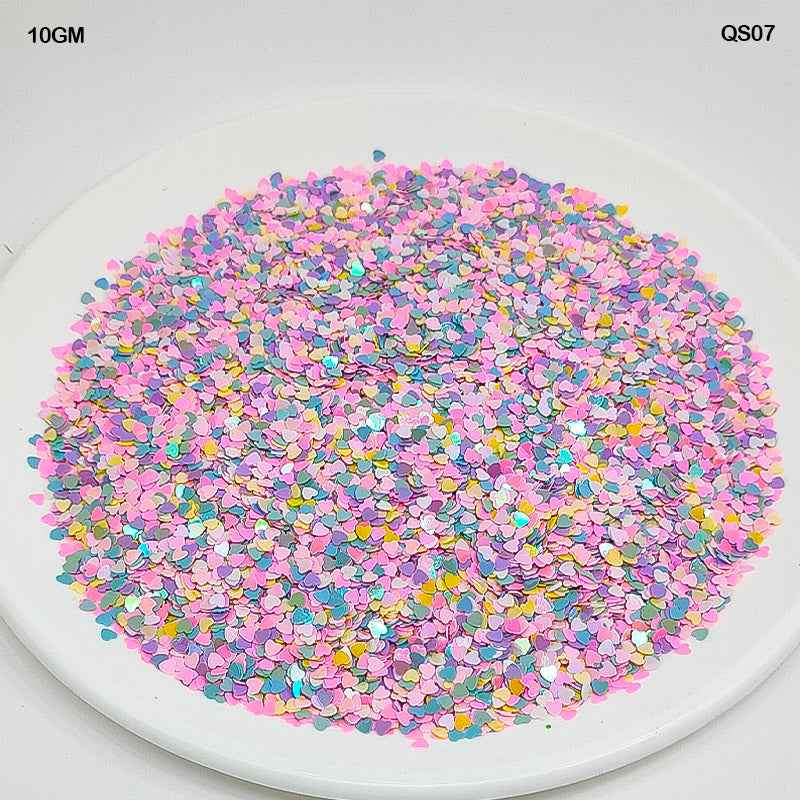 Gift To Love | Heart Sequins | Size : 4 Mm | Pcs : 10 Gm | Code : QS07