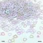 Gift To Love | Heart Sequins | Color : White | Size : 6 Mm | Pcs : 10 Gm | Code : QS09G