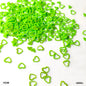 Gift To Love | Heart Sequins | Color : Green | Size : 6 Mm | Pcs : 10 Gm | Code : QS09J