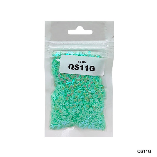Gift To Love | Butterfly Sequins | Color : Sea Green | Size : 3 Mm | Pcs : 10 Gm | Code : QS11G