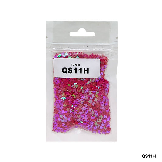 Gift To Love | Butterfly Sequins | Color : Red | Size : 3 Mm | Pcs : 10 Gm | Code : QS11H