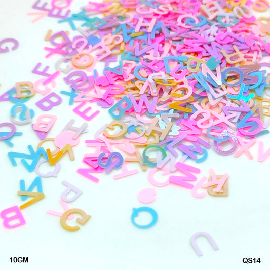 Gift To Love | Capital Alphabet Sequins | Size : 8 Mm | Pcs : 10 Gm | Code : QS14