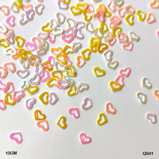 Gift To Love | Heart Sequins | Size : 4 Mm | Pcs : 10 Gm | Code : QS41