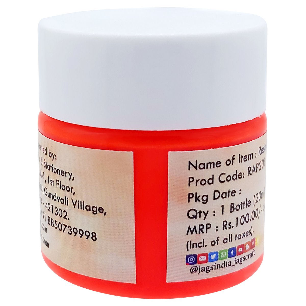 Gift To Love | Resin Art Pigments | Color : Rust Orange | Size : 20 Ml | Code : RAP201