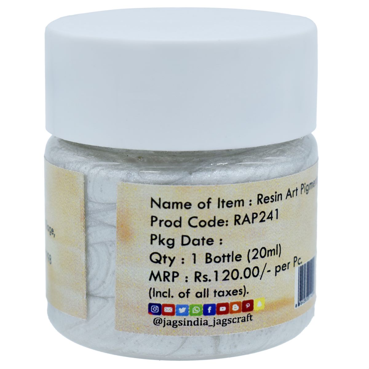 Gift To Love | Resin Art Pigments | Color : Heirloom White | Size : 20 Ml | Code : RAP241