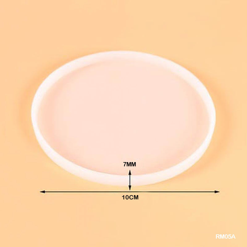 Gift To Love | Silicon Mold Round Plain | Size : 10 X 0.6 Cm | Code : RM05A