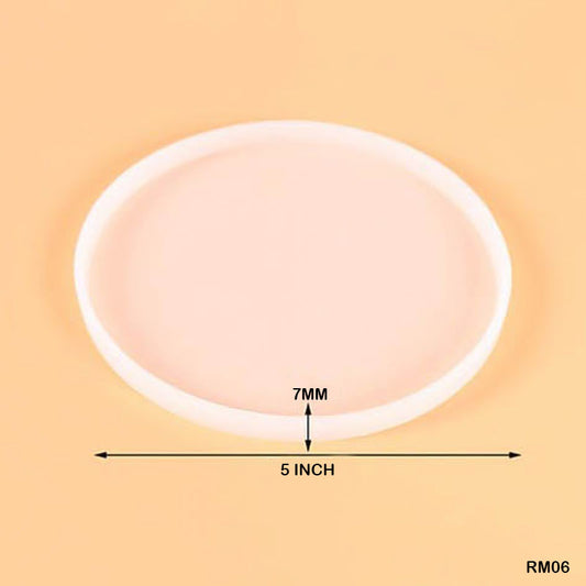 Gift To Love | Silicon Mold Round Plain | Size : 5 Inch | Code : RM06