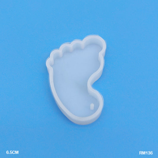 Gift To Love | Silicon Mold Foot Print | Size : 6.5 Cm | Code : RM136