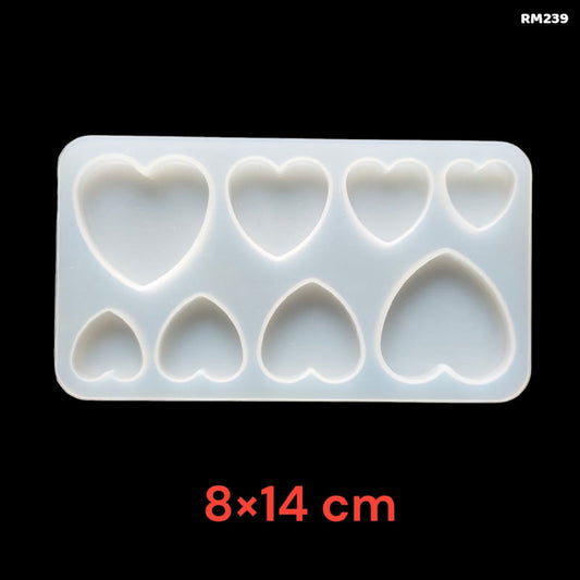 Gift To Love | Silicon Heart Mold | Pcs : 8 Cavity | Code : RM239
