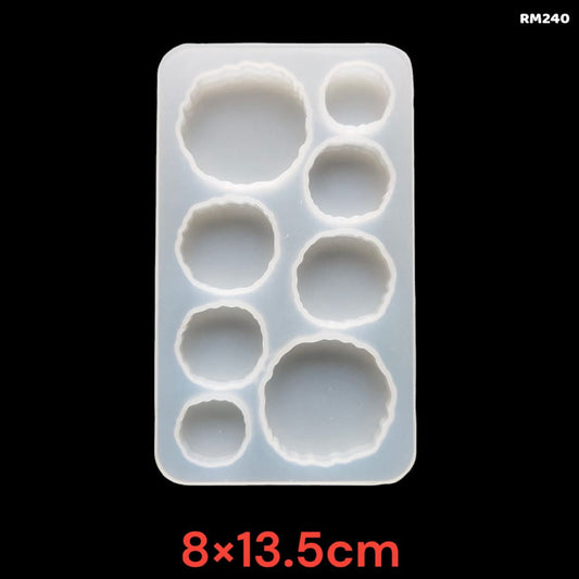 Gift To Love | Silicon 8 Cavity Round Agate Mold | Code : RM240