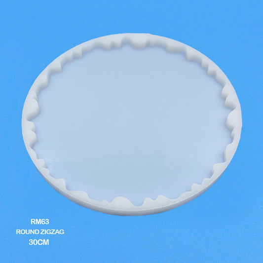 Gift To Love | Silicone Mold Round Zigzag | Size : 30 Cm | Code : RM63