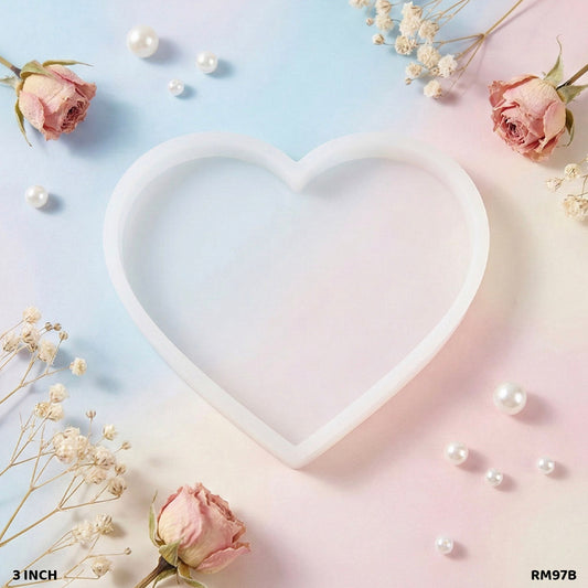 Gift To Love | Silicone Mold Heart | Size : 3 Inch | Code : RM97B
