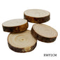 Gift To Love | Round Wood Plate | Size : 2 Cm To 3 Cm | Pcs : 4 Pcs Set | Code : RWP2CM