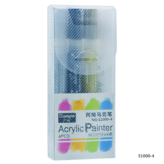 Gift To Love | Acrylic Painter Water Based Marker | Pcs : 4 Pcs | Code : S1000-4