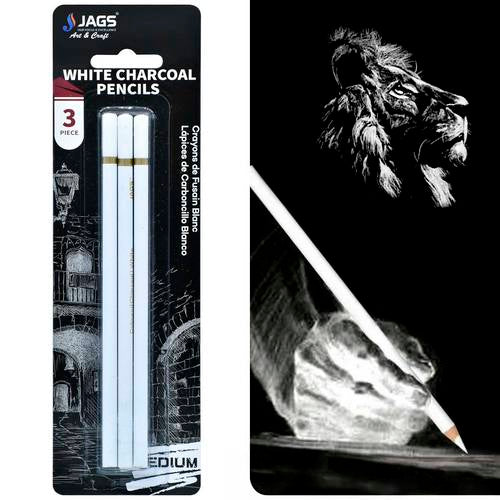 Gift To Love | Jags White Charcoal Pencils 3 Piece | Code : SBT-3B