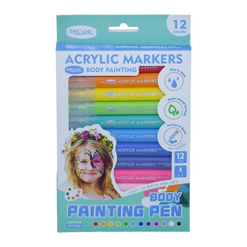 Gift To Love | Acrylic Markers Body Painting 12 Colors | Code : SC2280