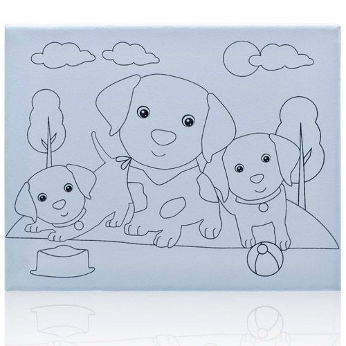 Gift To Love | Stretched Canvas Pre Marked 8X10Inch Baby Dog | Code : SCPM00