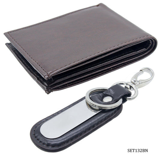 Gift To Love | Keychain With Wallet | Color : Brown | Code : SET132BN