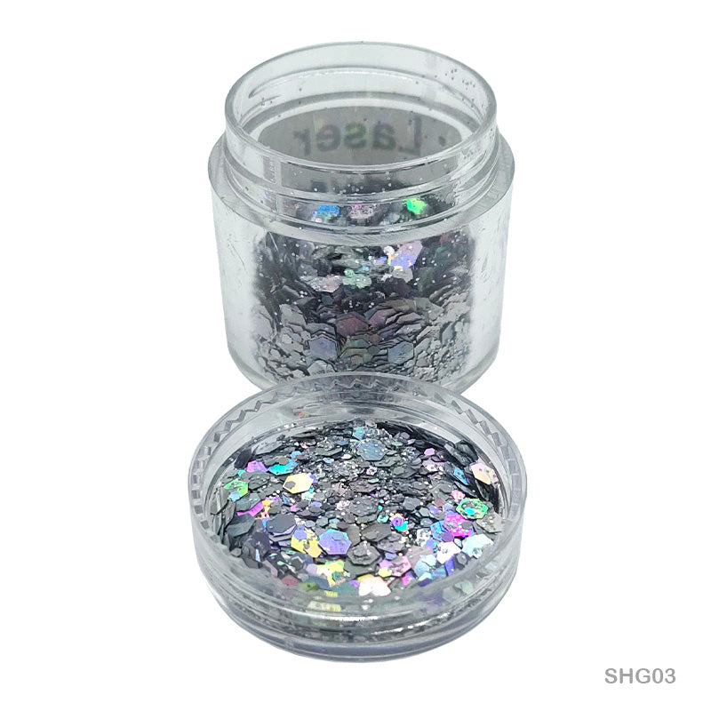 Gift To Love | Shimmer Glitter Laser | Color : Silver | Code : SHG03
