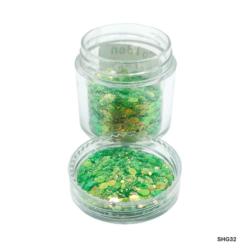 Gift To Love | Shimmer Glitter | Color : Golden Mirage Green | Code : SHG32