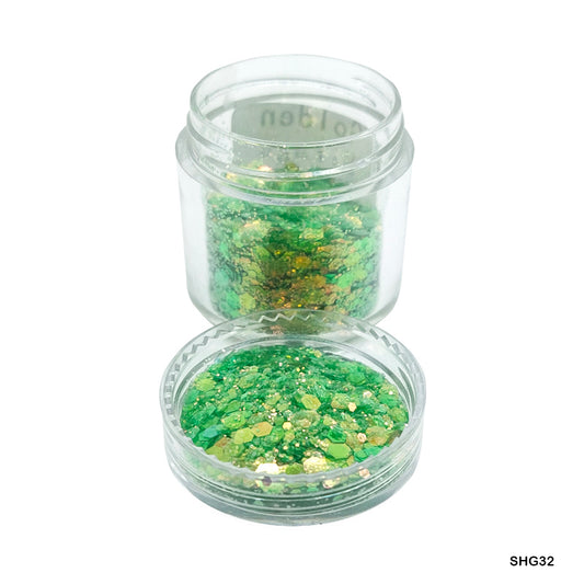 Gift To Love | Shimmer Glitter | Color : Golden Mirage Green | Code : SHG32