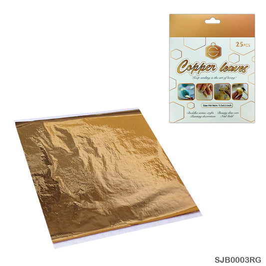 Gift To Love | Foil Paper | Color : Copper | Size : 14 Cm X 14 Cm | Pcs : 25 Pcs | Code : SJB0003RG