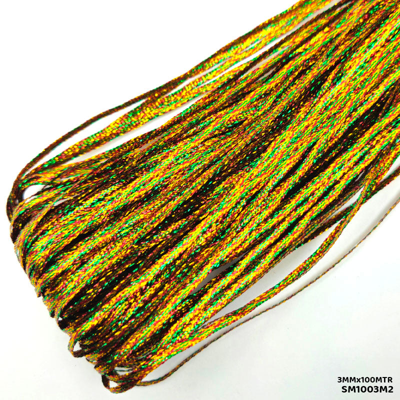 Gift To Love | Shimmer Metallic Cord Thread | Color : Multi | Size : 3 Mm X 100 Mtr | Code : SM1003M2