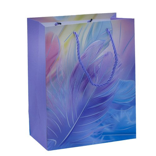 Gift To Love | Paper Bag Printed Feather Small A5 Size 18X10X23CM | Code : SM7117S-1