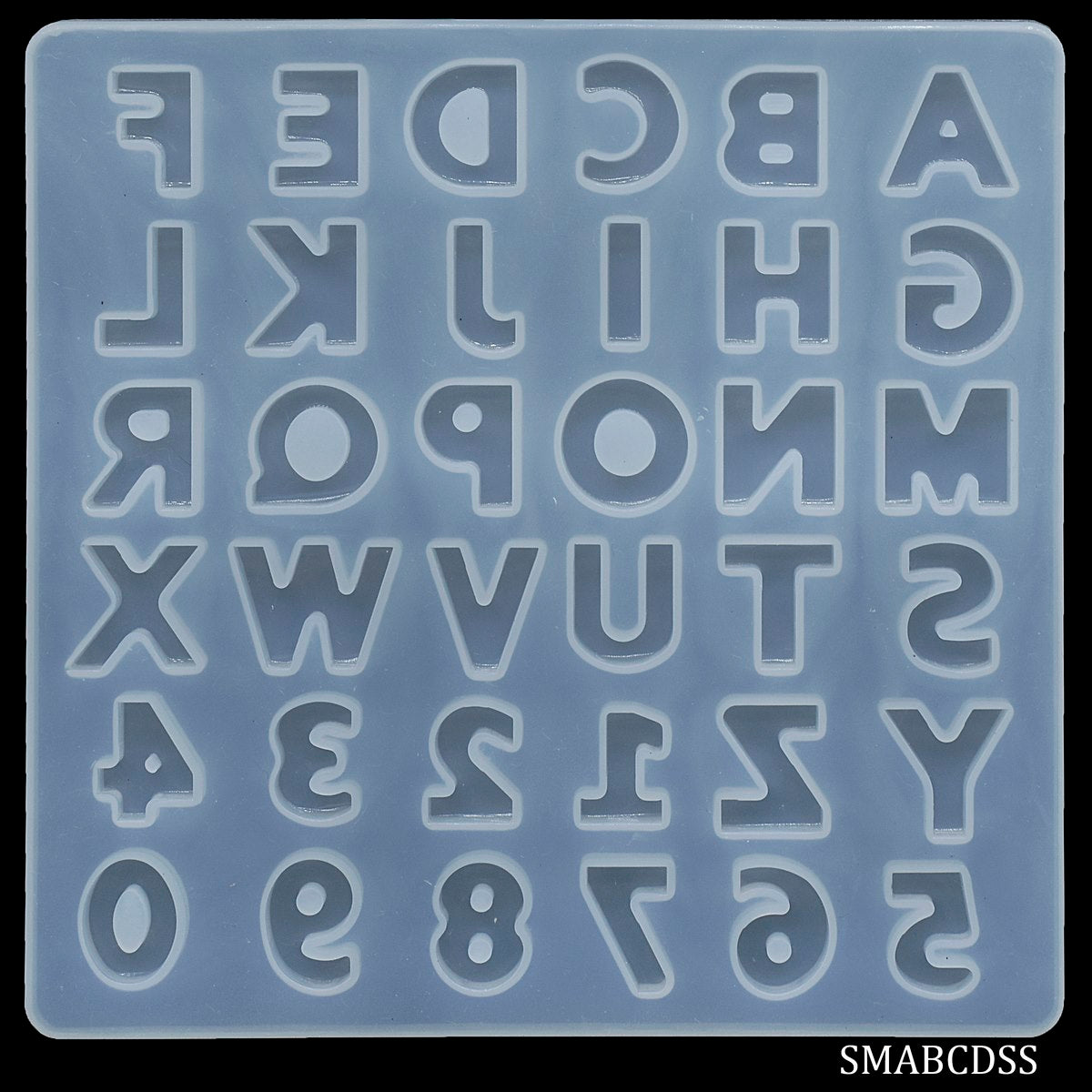 Gift To Love | Silicone Mould A To Z And 0 To 9 Small | Code : SMABCDSS
