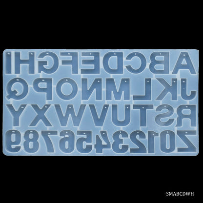 Gift To Love | Silicone Mould A To Z And 0 To 9 With Hole | Code : SMABCDWH