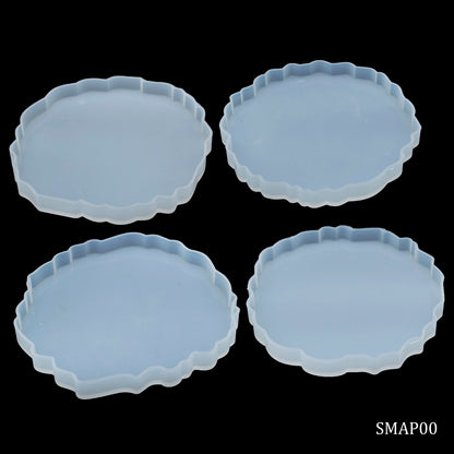 Gift To Love | Silicone Mould Agate Plate Design | Pcs : 4 Pcs | Code : SMAP00